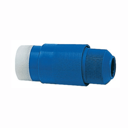 Spina impermeabile da banchina 30A blu e grigia in plastica rigata, Serie Osculati 220/110V