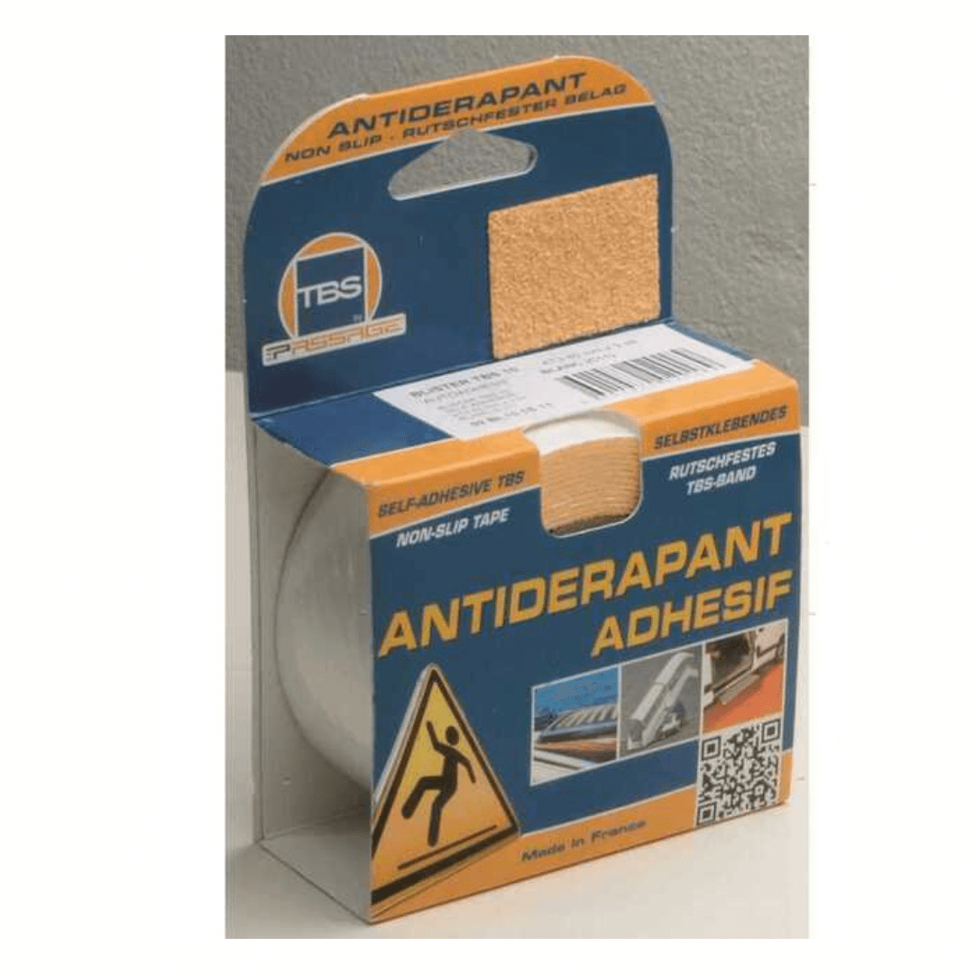 Nastro antiscivolo adesivo TBS bianco in confezione dispenser, 3 mt, colore bianco beige