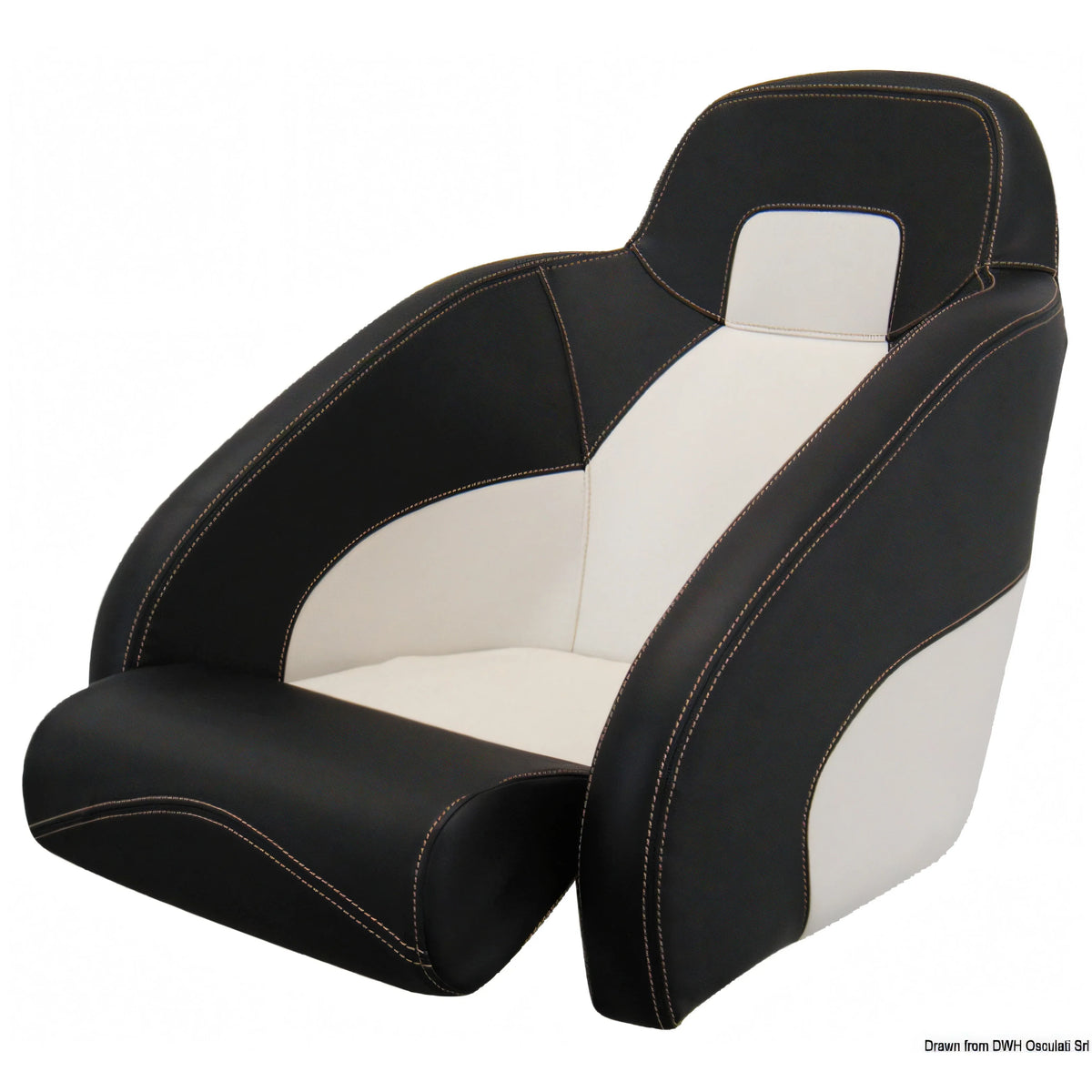 Sedile anatomico imbottito con flip up H54 Osculati