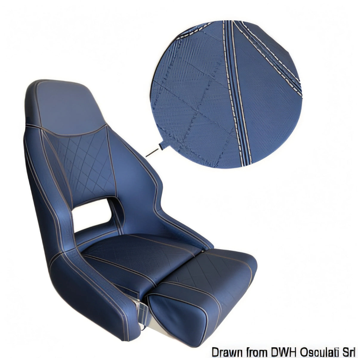 Sedile anatomico imbottito con flip up RM52 Osculati