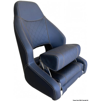 Sedile anatomico imbottito con flip up RM52 Osculati