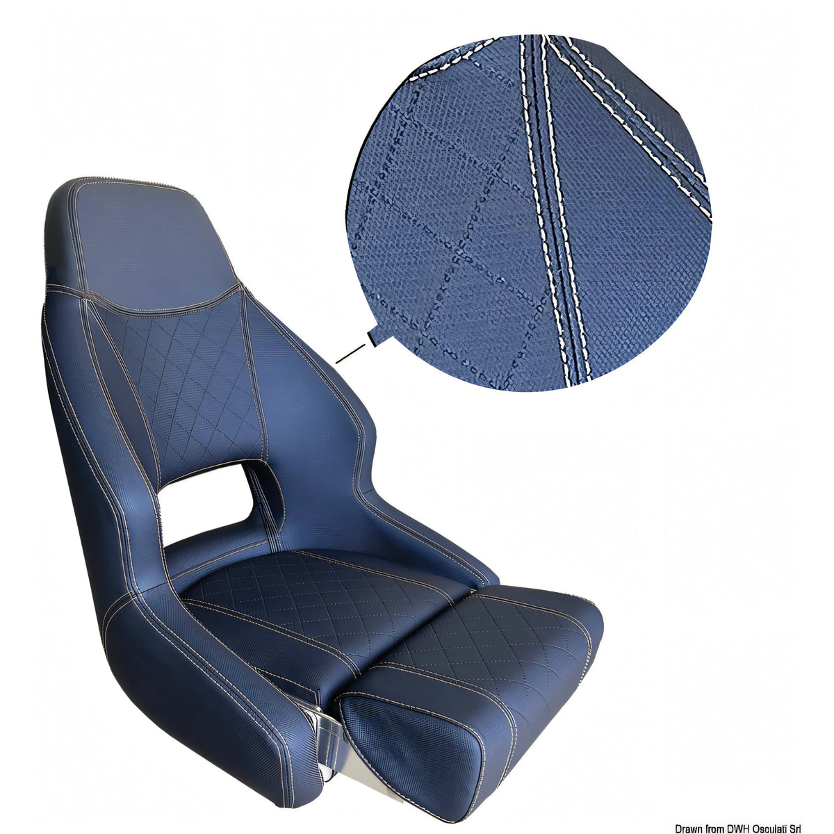 Sedile anatomico imbottito con flip up RM52 Osculati