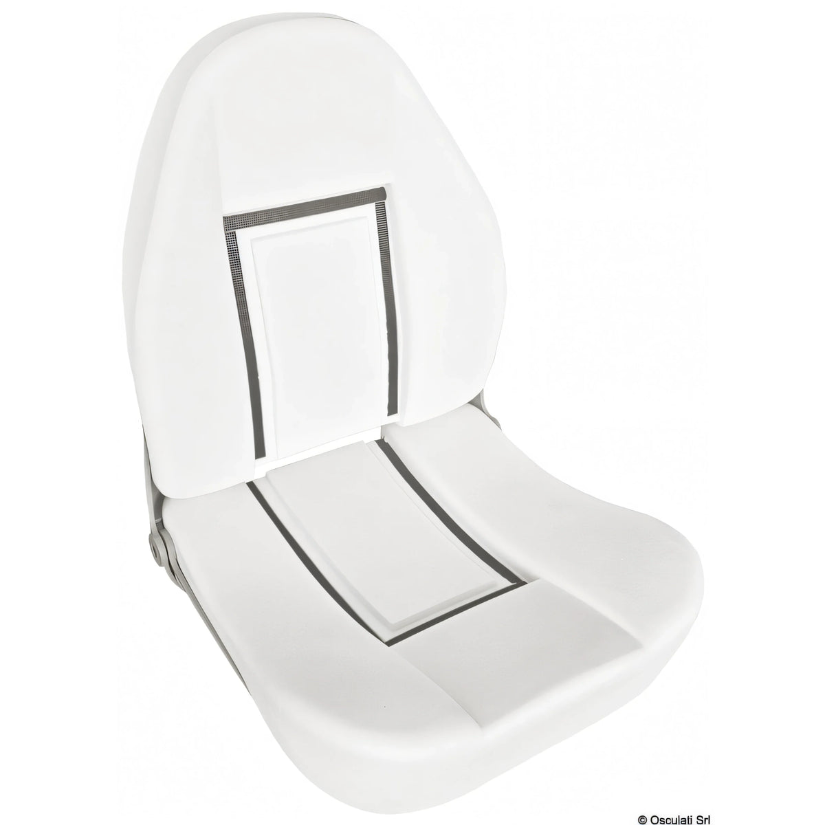 Sedile comfort con schienale alto ribaltabile Osculati