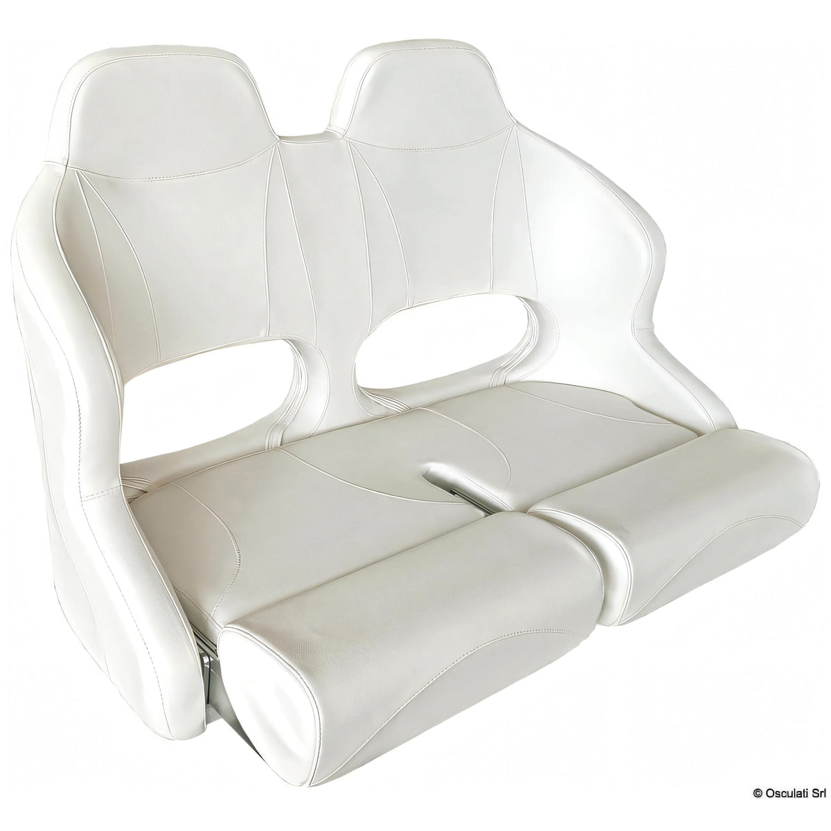 Doppio sedile anatomico imbottito con flip up H99 Osculati