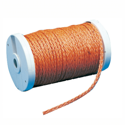 Tamburo avvolgicima in plastica bianca con cima arancione intrecciata Ø25/30mm su bobina