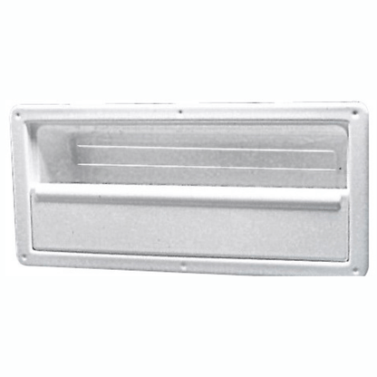 Tasca laterale nautica rettangolare bianca con griglie orizzontali 540x244x120 mm in plastica