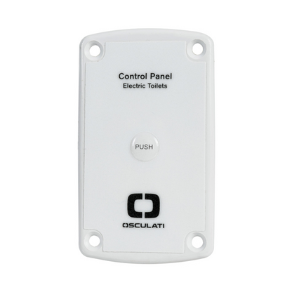 Pannello di controllo bianco WC Elettrico Silent Compact 12V con pulsante PUSH centrale
