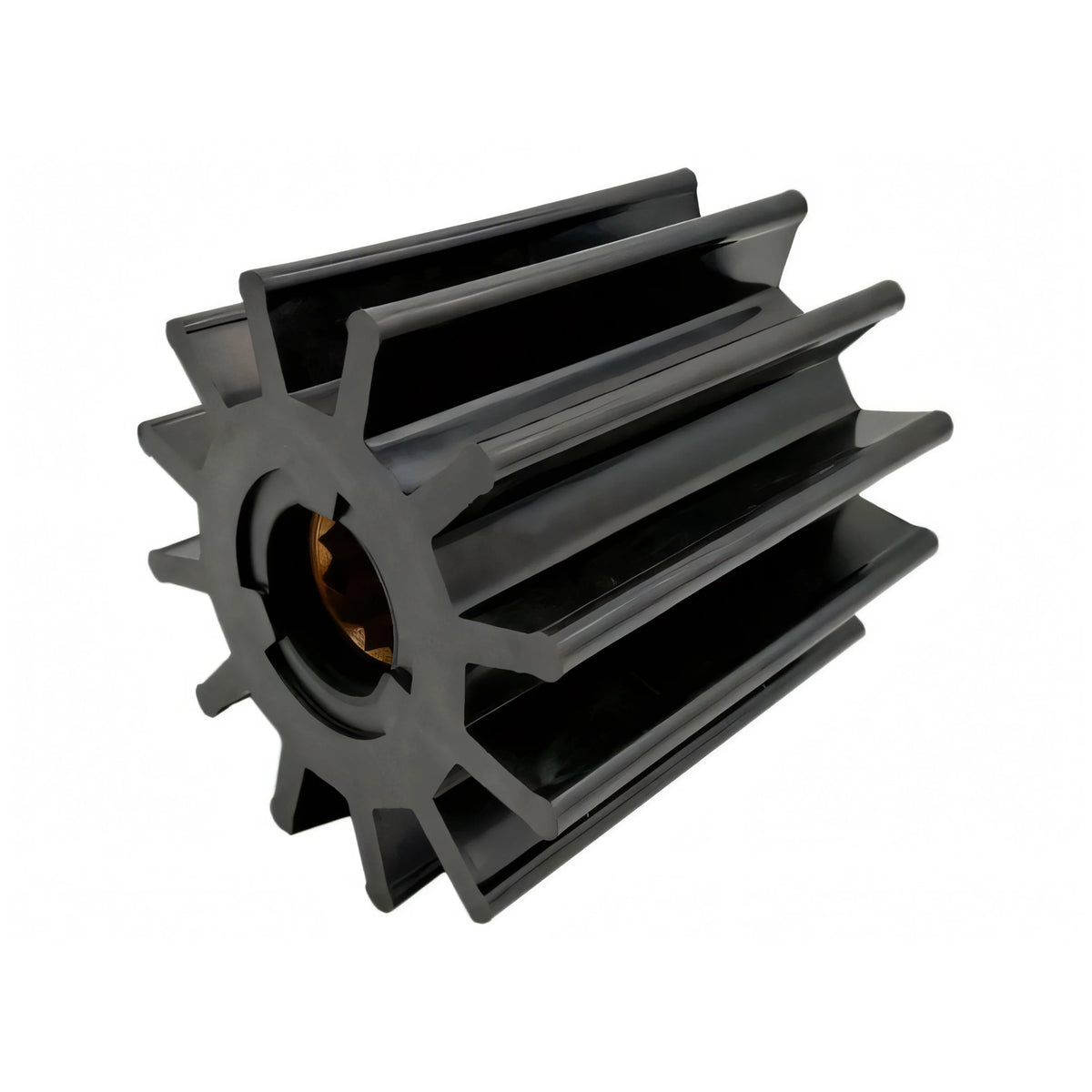 Girante Jabsco 17938-0001B in gomma nera con mozzo scanalato in ottone