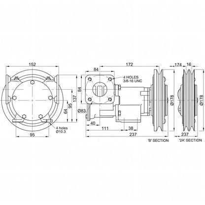 Pompa Jabsco 50220, terza vista