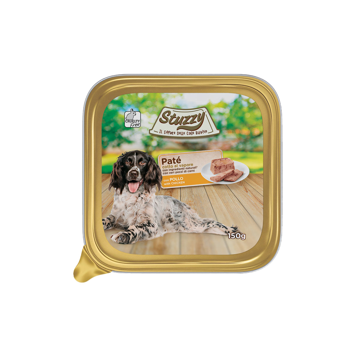 Paté classico Stuzzy per cani, vaschetta 150 g, pollo