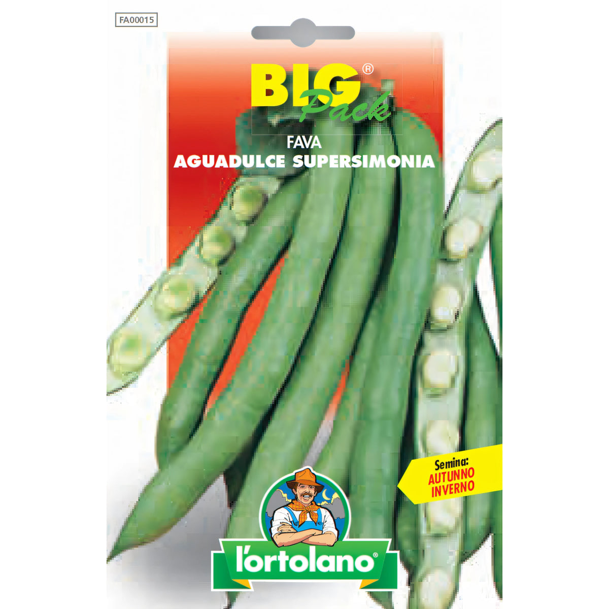 Sementi di fava Aguadulce Supersimonia L'Ortolano, sacchetto da 1 kg