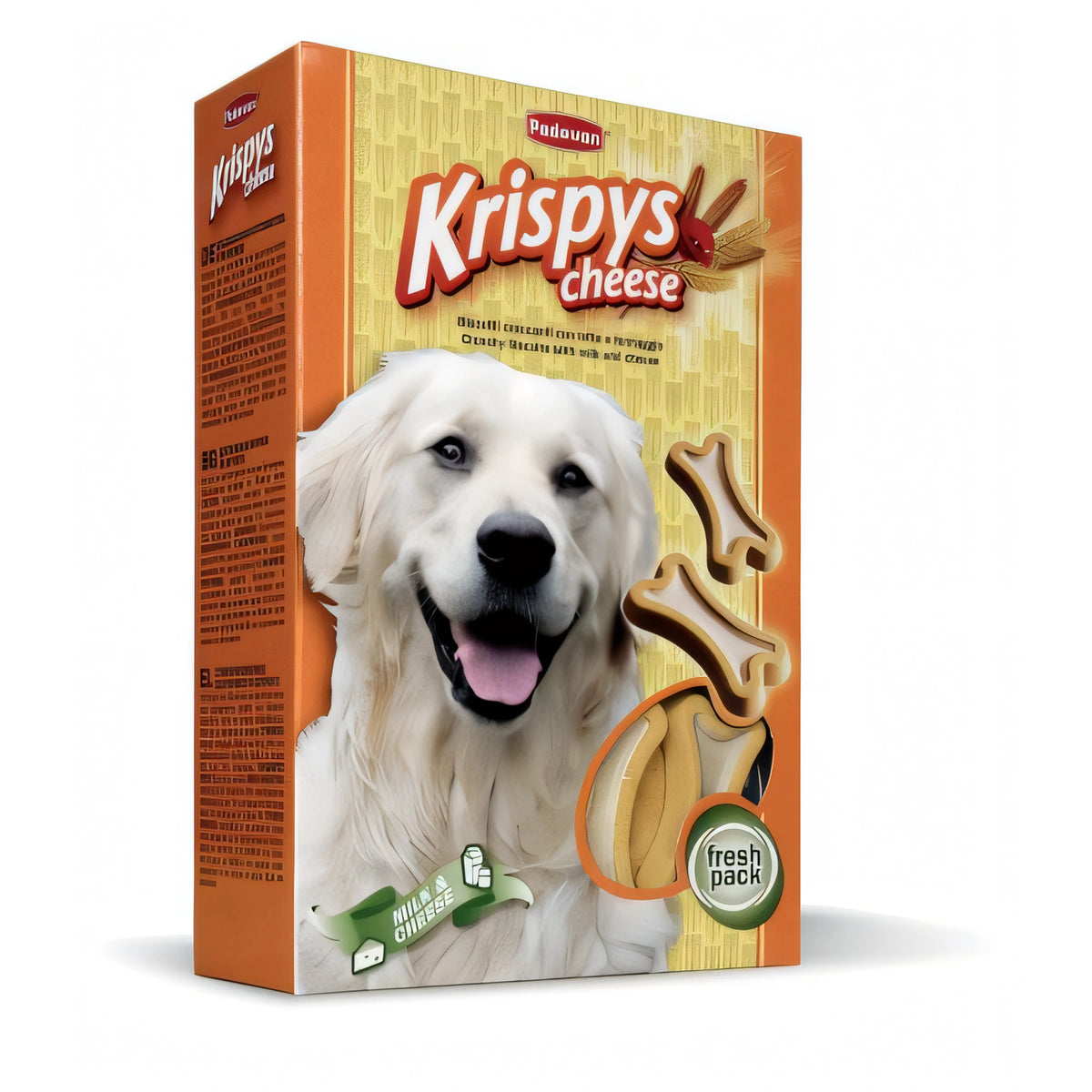 Biscotti Krispys Cheese Padovan per cani, confezione 400 g