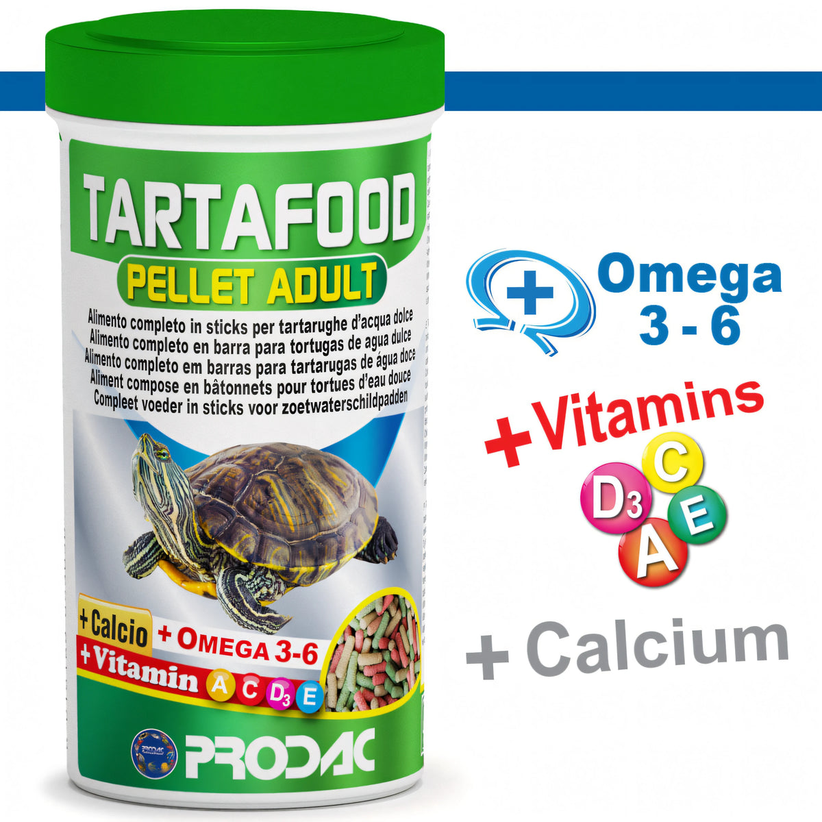 Tartafood Pellet Prodac, mangime in stick per tartarughe adulte