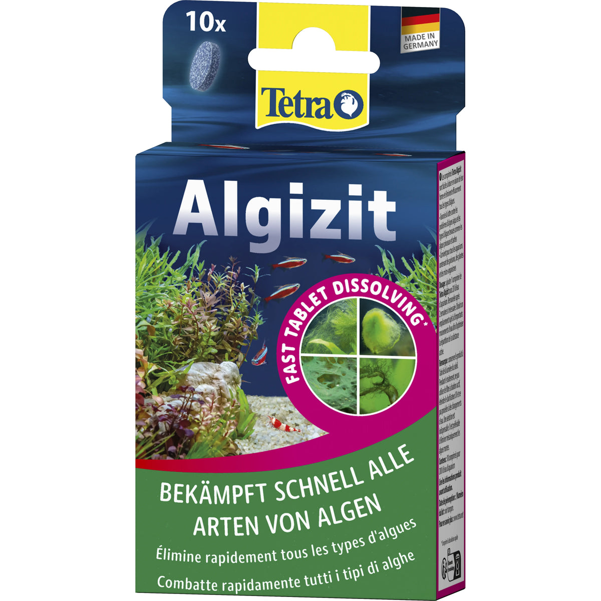 Tetra AlgiZit, confezione di compresse anti-alghe per acquario