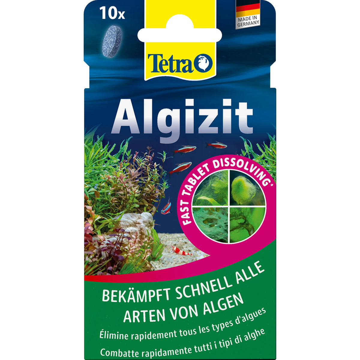 Tetra AlgiZit, dettaglio delle compresse