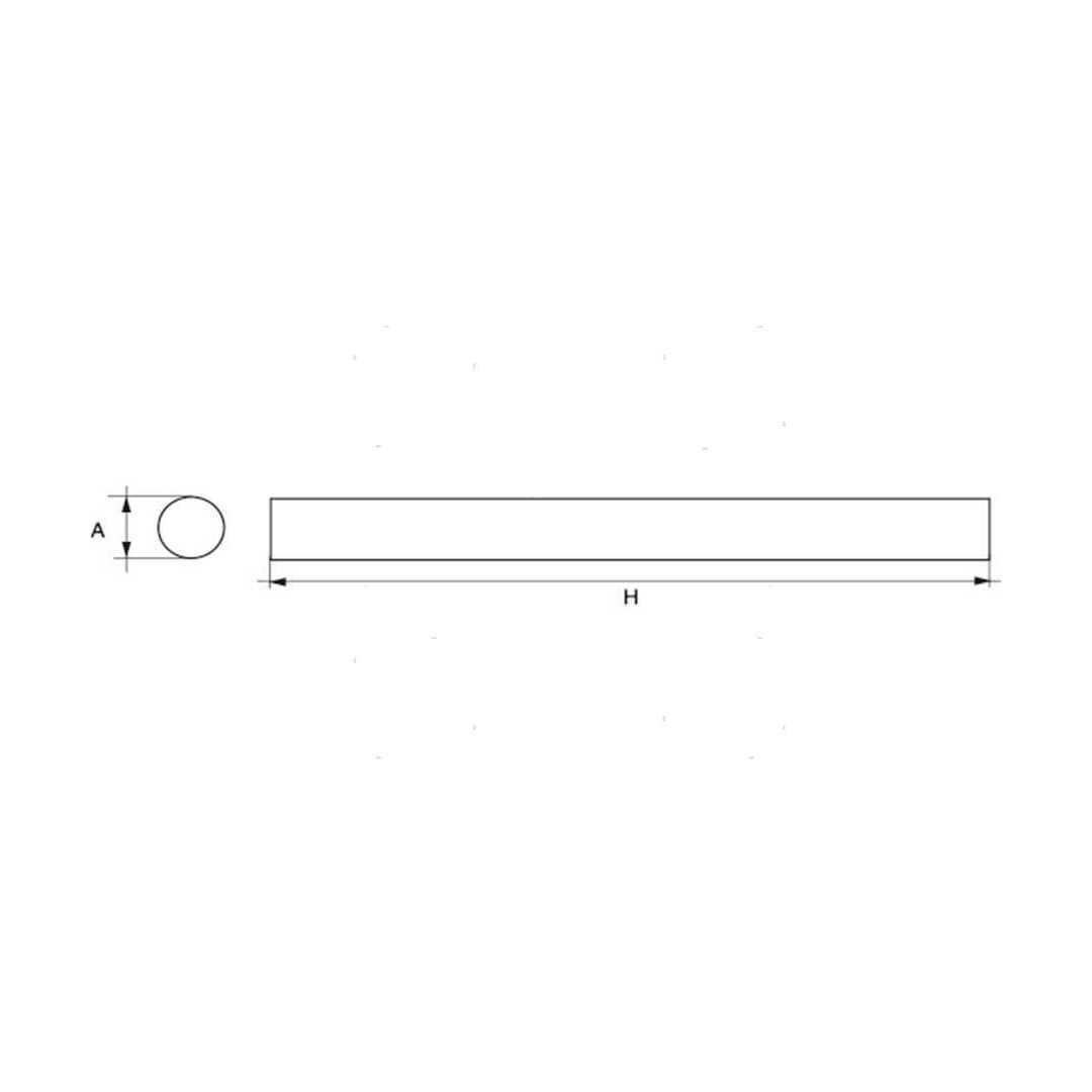 Barra di zinco puro tonda lunghezza 400mm per protezione galvanica personalizzata.