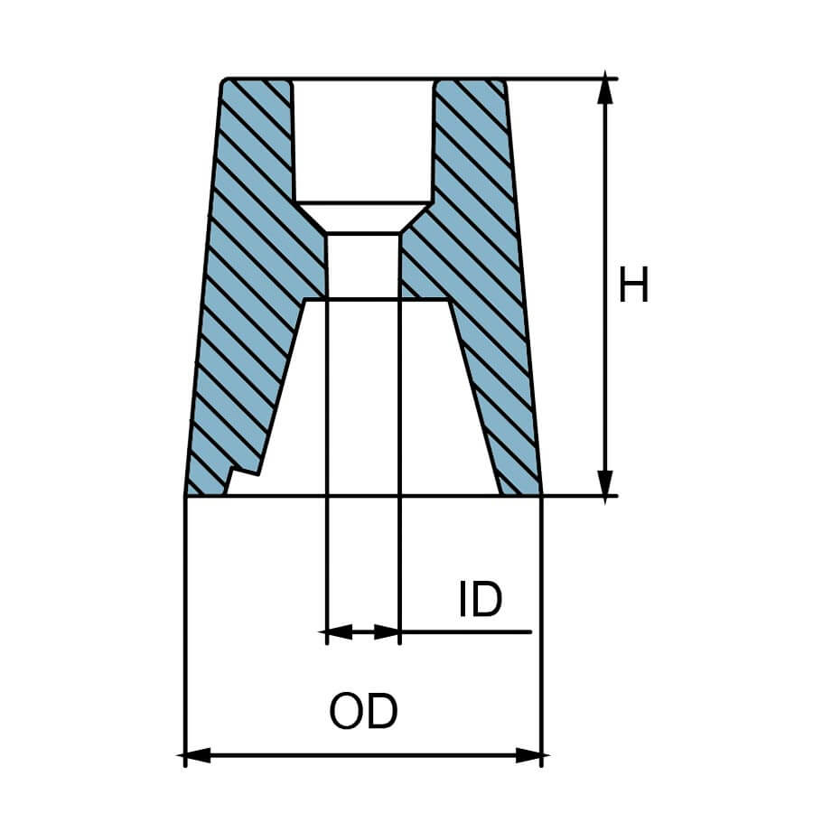 Anodo sacrificale a ogiva in zinco per dado elica linea d'asse barche Beneteau.
