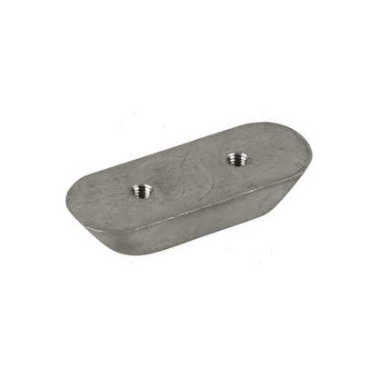 Anodo sacrificale a piastrina rettangolare in alluminio a 2 fori per motori fuoribordo Johnson Evinrude.