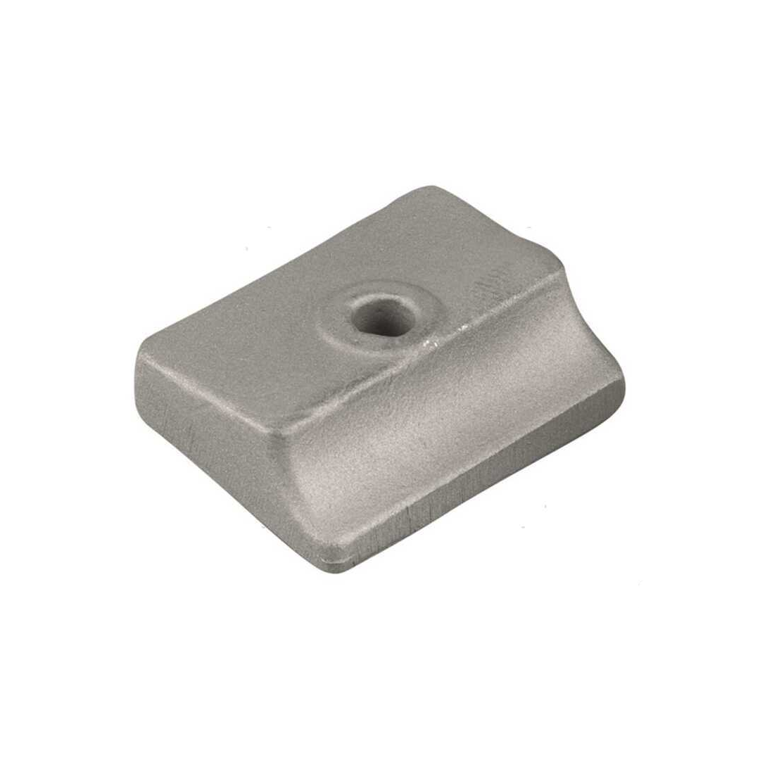 Anodo sacrificale a piastrina rettangolare in zinco per motori fuoribordo Johnson Evinrude 8, 9.9 e 15 cavalli 4 tempi.