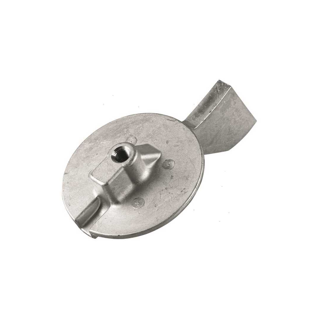 Anodo sacrificale a pinna (trim tab) in alluminio per motori fuoribordo Yamaha da 25 a 100 cavalli.