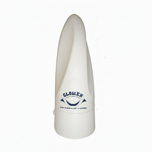 Antenna omnidirezionale compatta Glomex Avior VT300 per TV e Radio FM nautica.