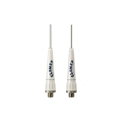 Antenna VHF Glomex RA106 Glomeasy (Vetroresina e Inox) con boccola adattatrice e connettore FME.
