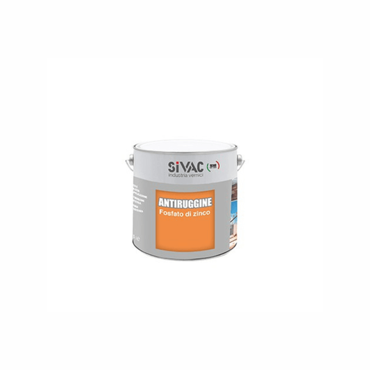 Barattolo di antiruggine sintetica 02, fondo anticorrosivo per ferro disponibile in bianco, grigio e rosso.