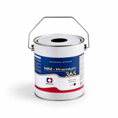Barattolo di antivegetativa HM Premium 365 a matrice dura copper free per barche veloci e alluminio.