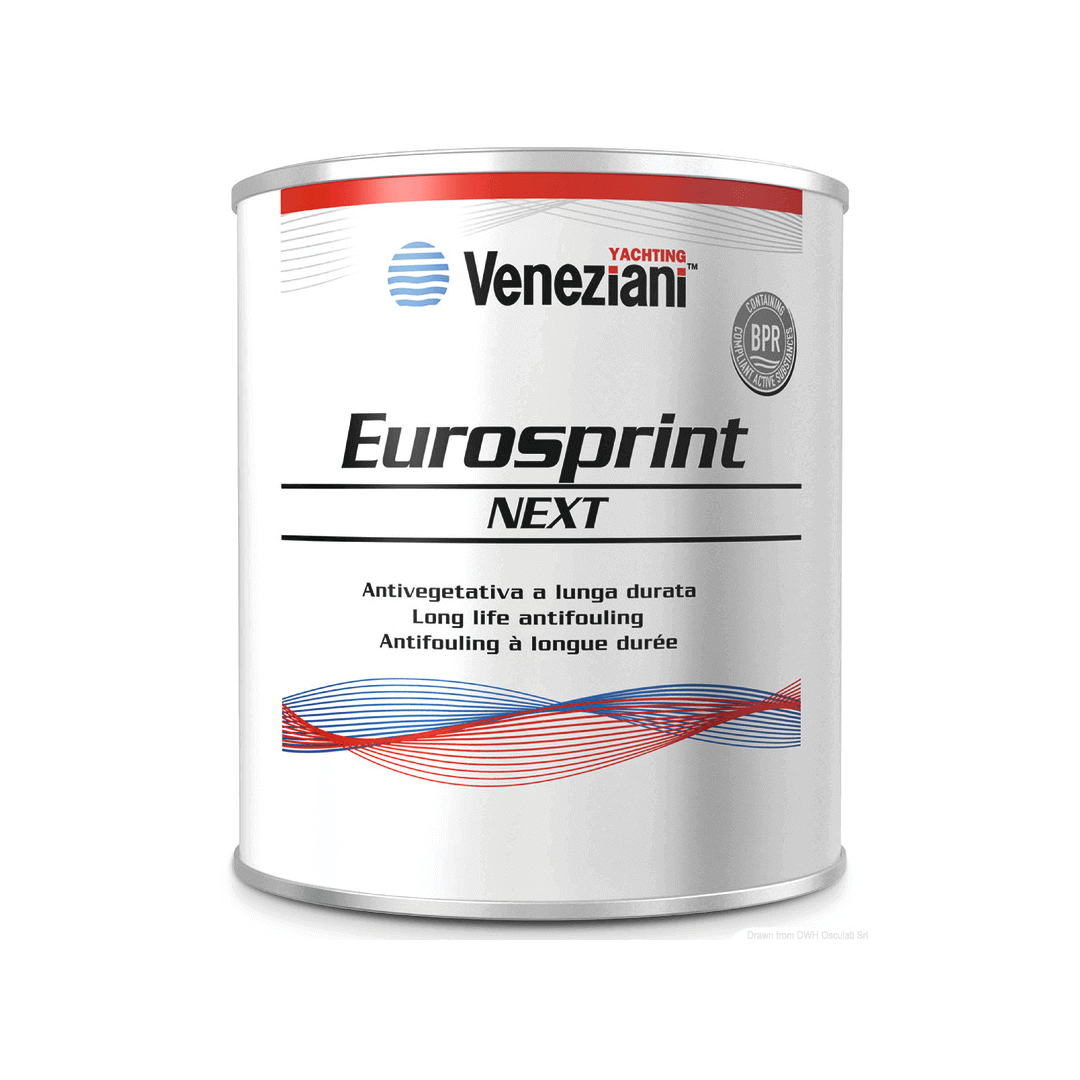 Barattolo di antivegetativa a matrice dura Veneziani Eurosprint NEXT per barche veloci.