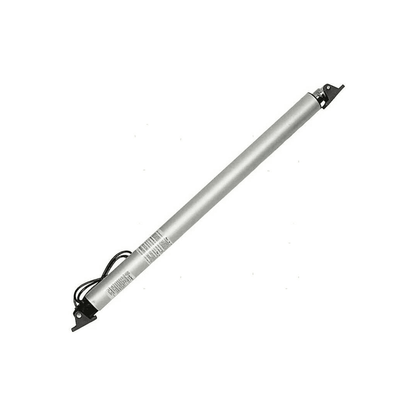 Attuatore lineare elettrico Uflex AV con stelo in acciaio inox per sollevamento portelloni pesanti fino a 120 kg.