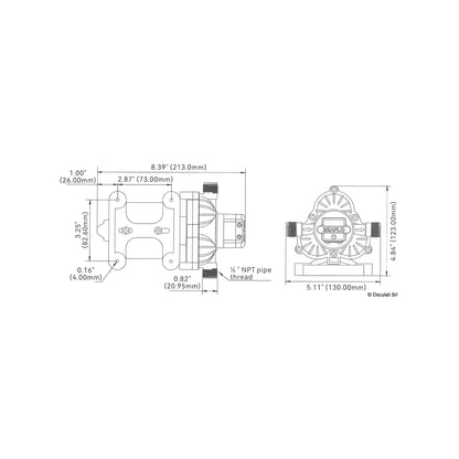 Autoclave SuperFlow 12V 3 valvole con filtro e raccordi inclusi.