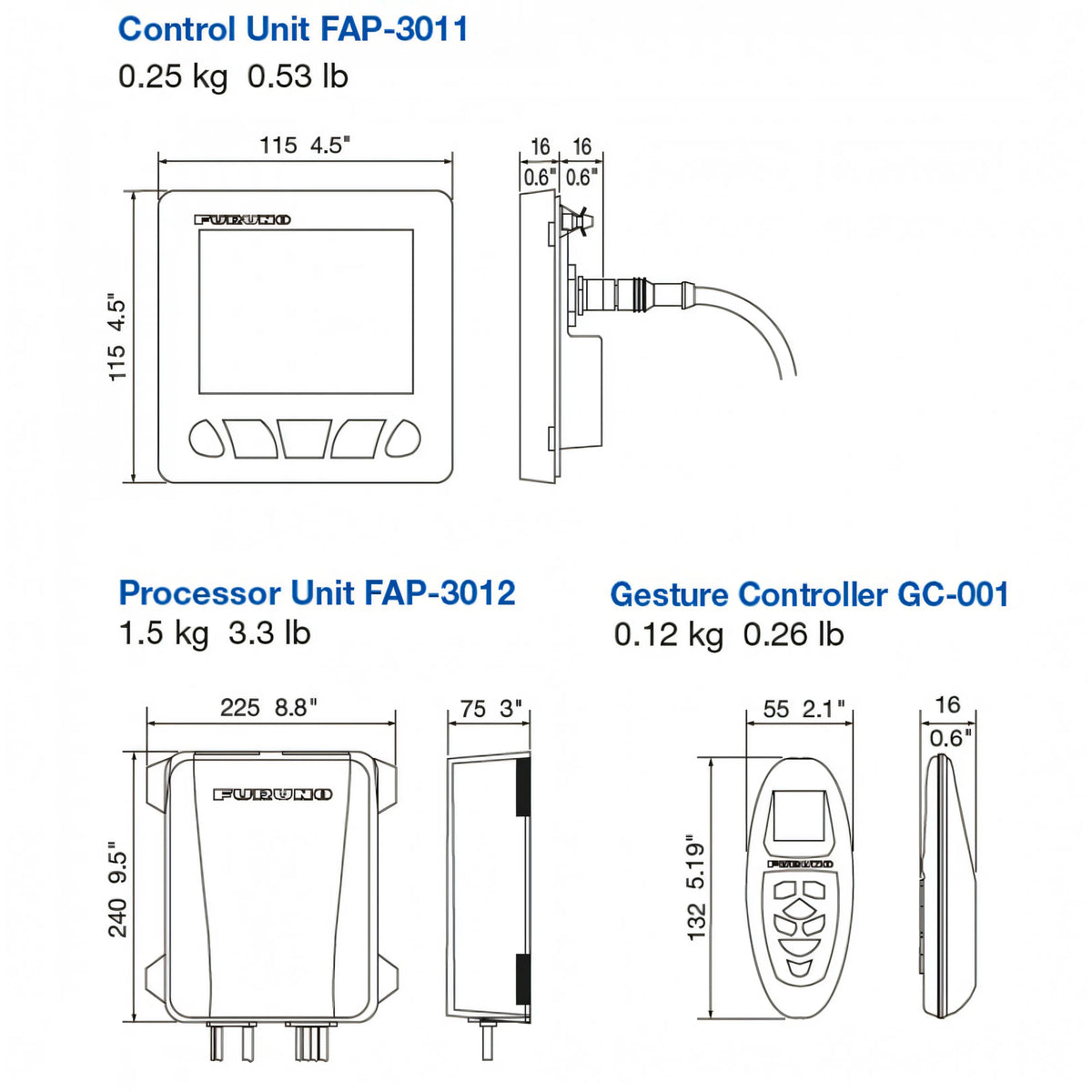 Telecomando Bluetooth Furuno GC-001 Gesture Control per NavPilot 300