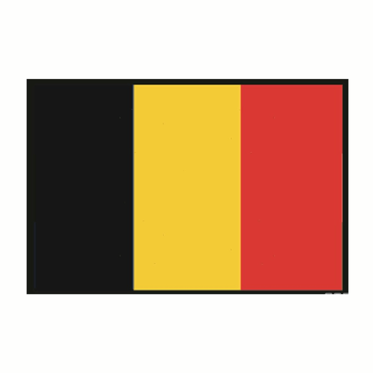 Bandiera del Belgio rettangolare in tessuto di poliestere resistente per uso nautico ed esterno.