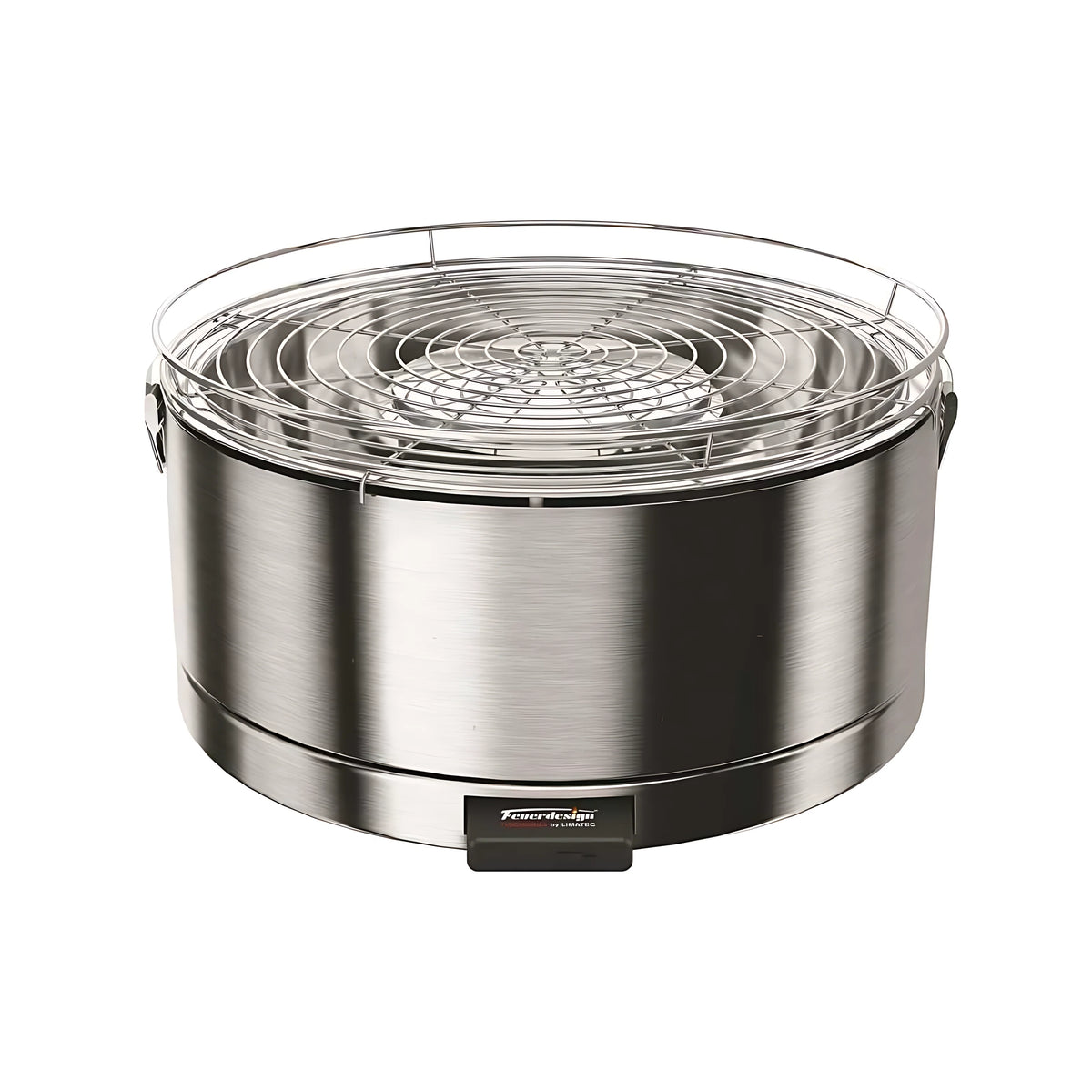 Barbecue a carbonella portatile Feuerdesign Mayon rotondo in acciaio inox con ventola