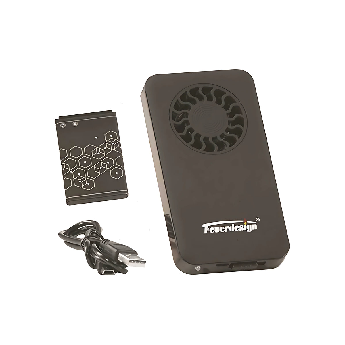 Batteria ricaricabile Feuerdesign con cavo USB per ventola barbecue