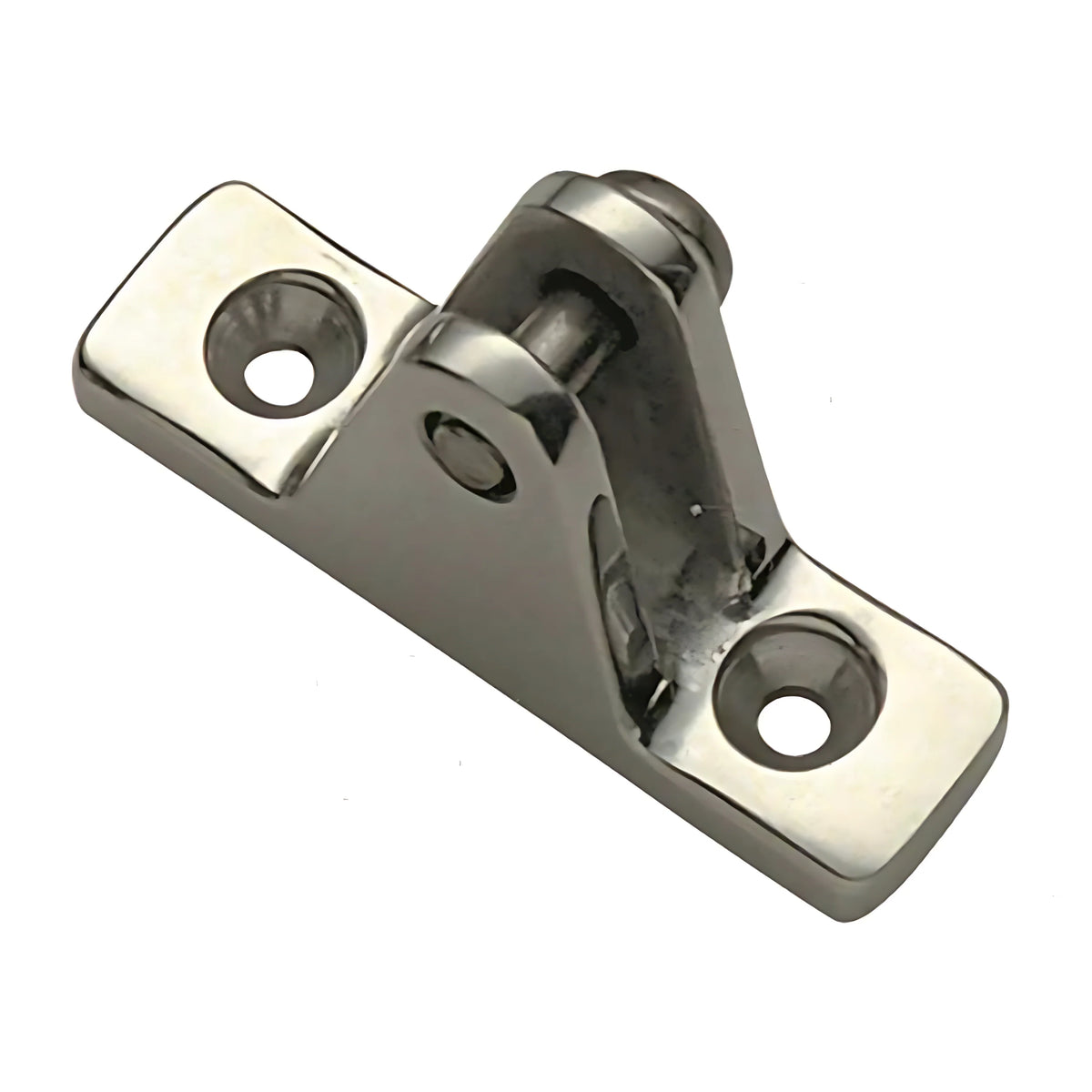 Basetta piana modello BP in acciaio inox AISI 316 lucidato per il fissaggio di tendalini e capottine nautiche, dimensioni 57x17 mm.