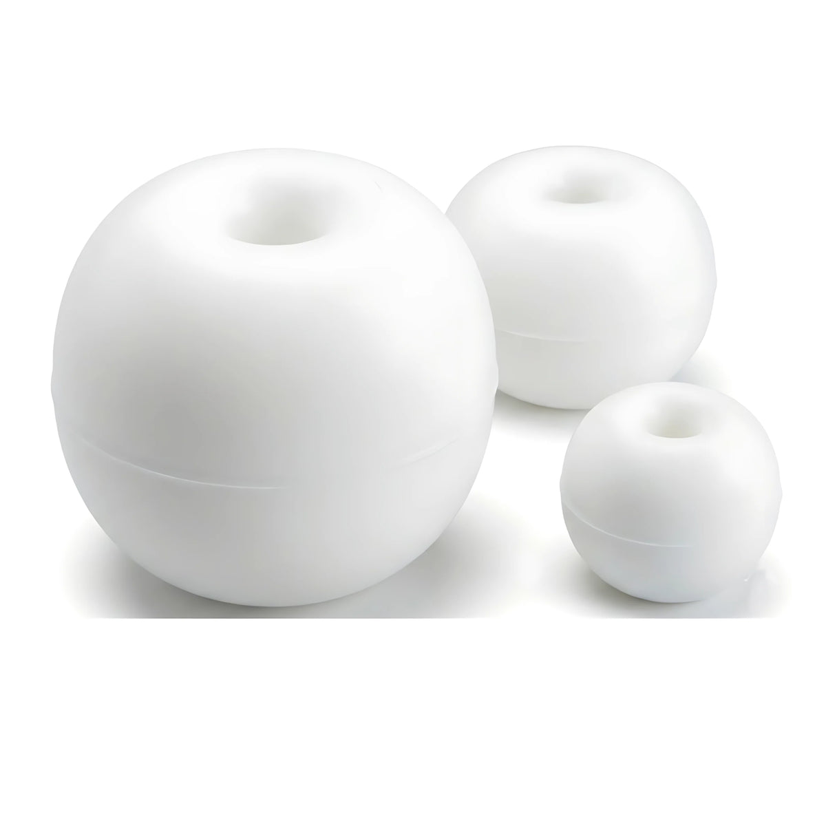 Boa in polietilene con foro passante colore bianco, disponibile in diametro 17 cm e 26 cm