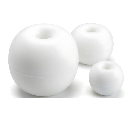 Boa in polietilene con foro passante colore bianco, disponibile in diametro 17 cm e 26 cm