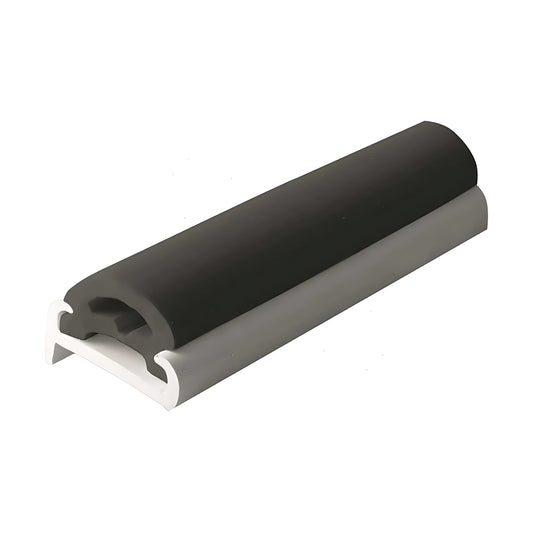 Bottazzo profilo parabordo tipo U2 in PVC nero altezza 35mm per imbarcazioni.