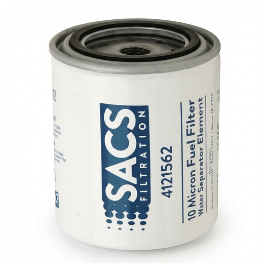 Cartuccia filtrante di ricambio SACS con tecnologia AquaStop per separatore benzina acqua fuoribordo.