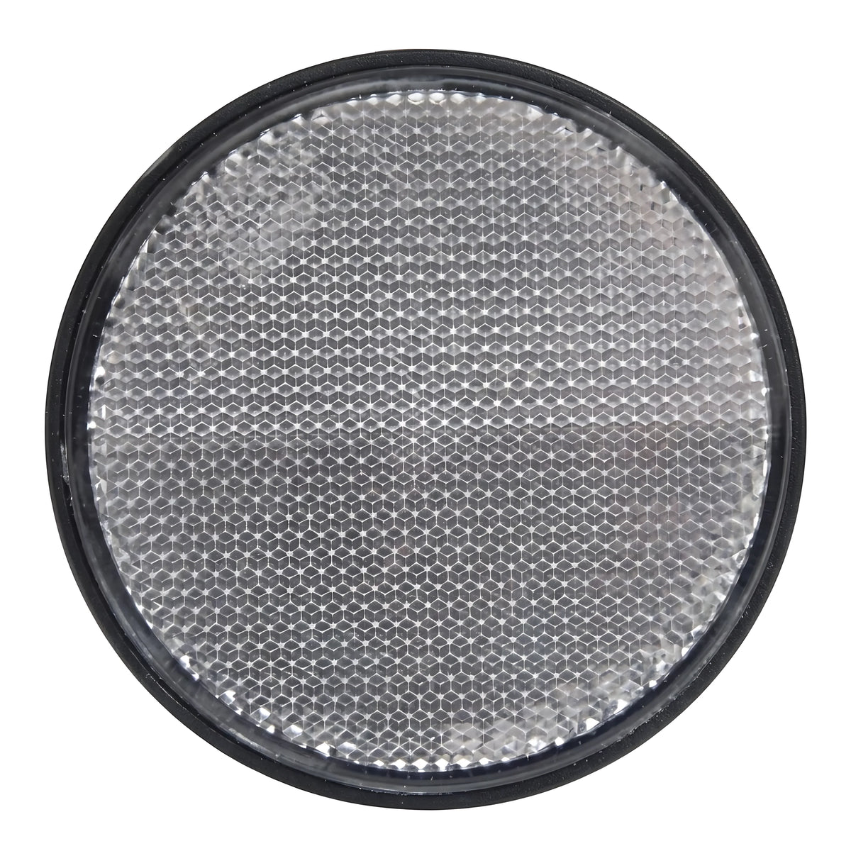 Catarifrangente adesivo bianco tondo 60 mm ad alta visibilità per carrelli portabarche e rimorchi