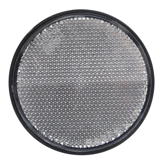 Catarifrangente adesivo bianco tondo 60 mm ad alta visibilità per carrelli portabarche e rimorchi