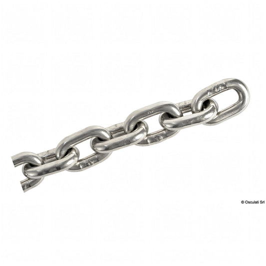 Catena calibrata in acciaio inox AISI 316 Osculati per salpa-ancore
