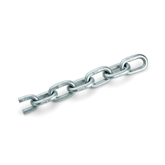 Catena calibrata zincata a fuoco 6 mm per salpa ancora e verricelli windlass disponibile in 25, 50, 75 e 100 metri norma DIN766 ISO