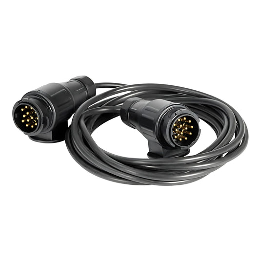 Cavo prolunga rimorchio 2 spine 13 poli 10 metri 12V con connessione europea impermeabile per carrelli portabarche