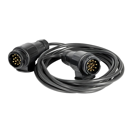 Cavo prolunga rimorchio 2 spine 13 poli 7 metri 12V con connessione europea impermeabile per carrelli portabarche