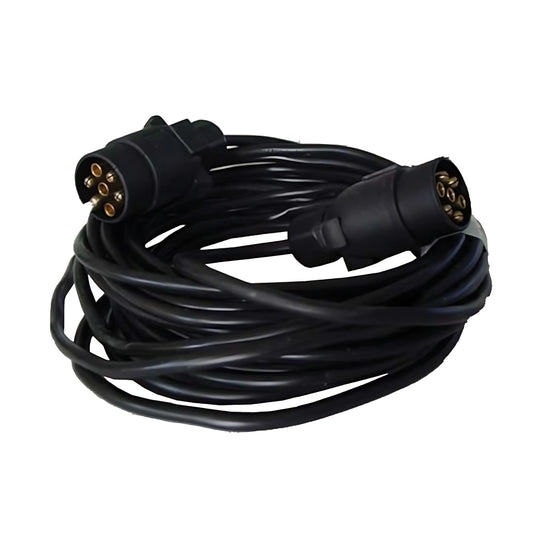 Cavo prolunga rimorchio 2 spine 7 poli 8 metri 12V con connessione europea impermeabile per carrelli portabarche