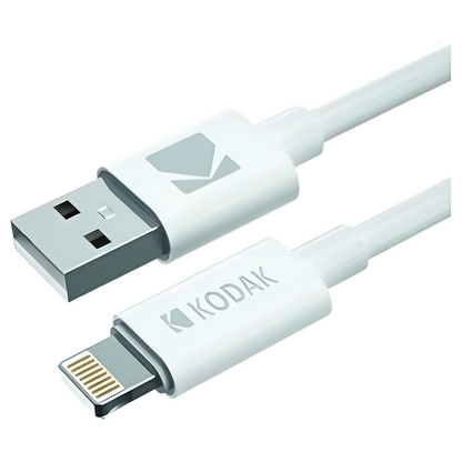 Cavo USB-A Lightning Kodak bianco 1 metro per ricarica e dati smartphone 10W