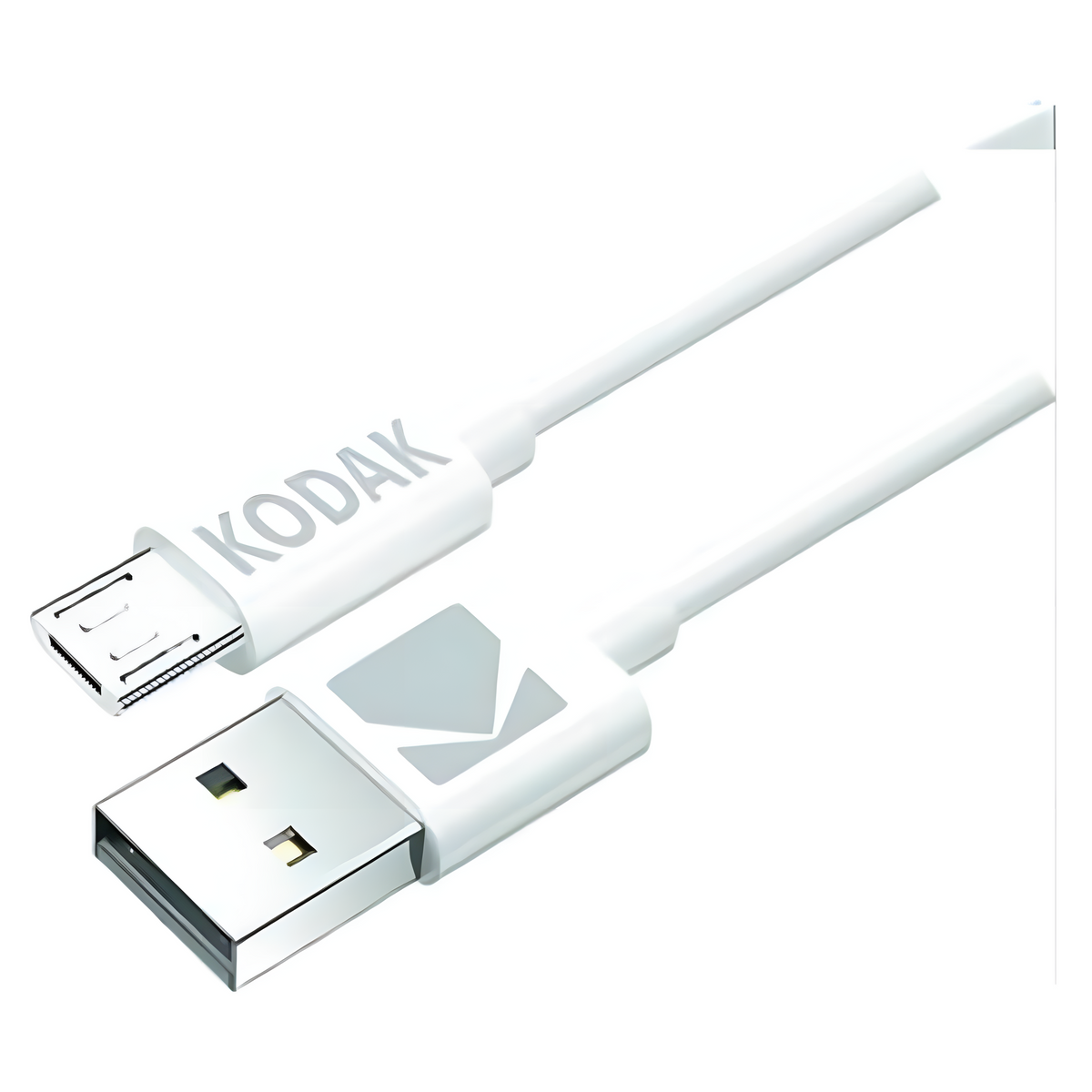 Cavo universale di ricarica e trasferimento dati per smartphone e tablet, rivestimento in PVC bianco, lunghezza 1 metro, disponibile con vari connettori.