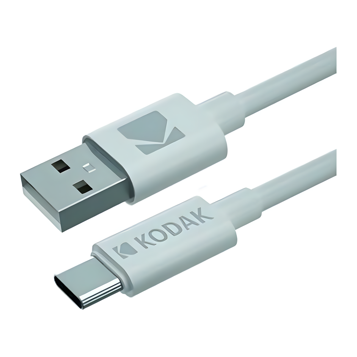 Cavo universale di ricarica e trasferimento dati per smartphone e tablet, rivestimento in PVC bianco, lunghezza 1 metro, disponibile con vari connettori.